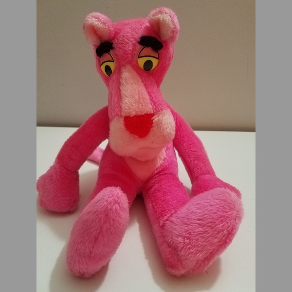 Vintage 90s Pink Panther Plush Doll